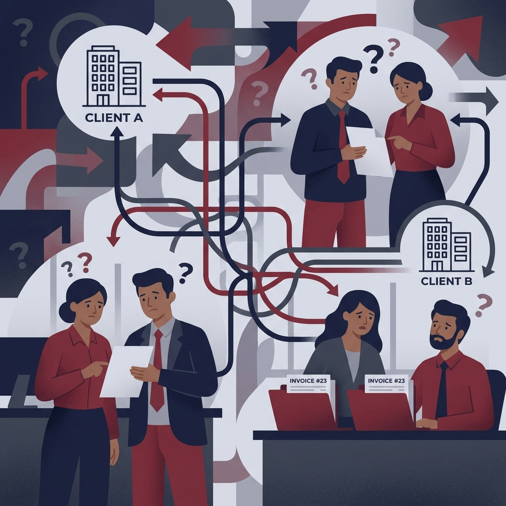 Who’s handling which client? No one knows.