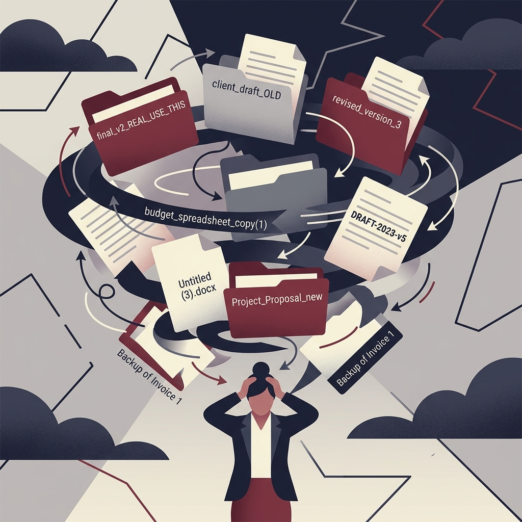 Document chaos, duplicates, old versions.